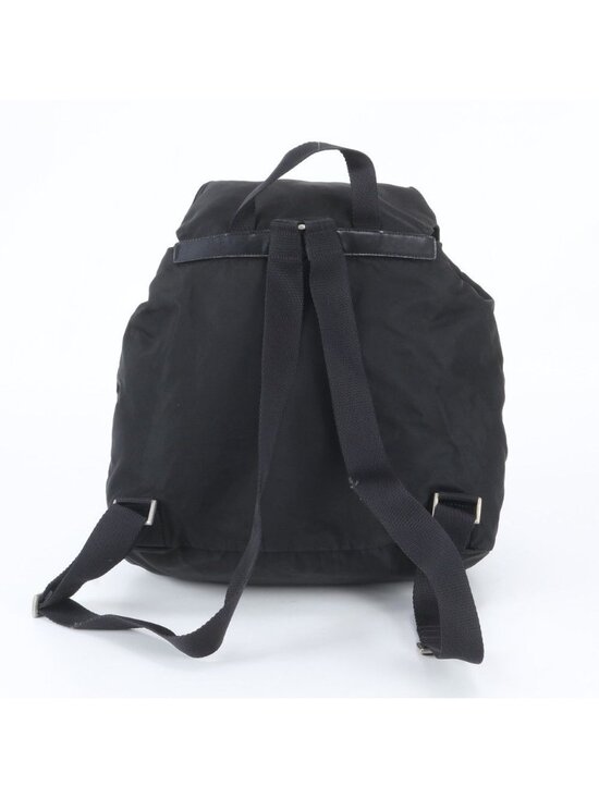 Prada White Tessuto Nylon Triangle Logo Leather Backpack Shoulder main image 4